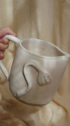 Carafe Fleur - Beige Satiné