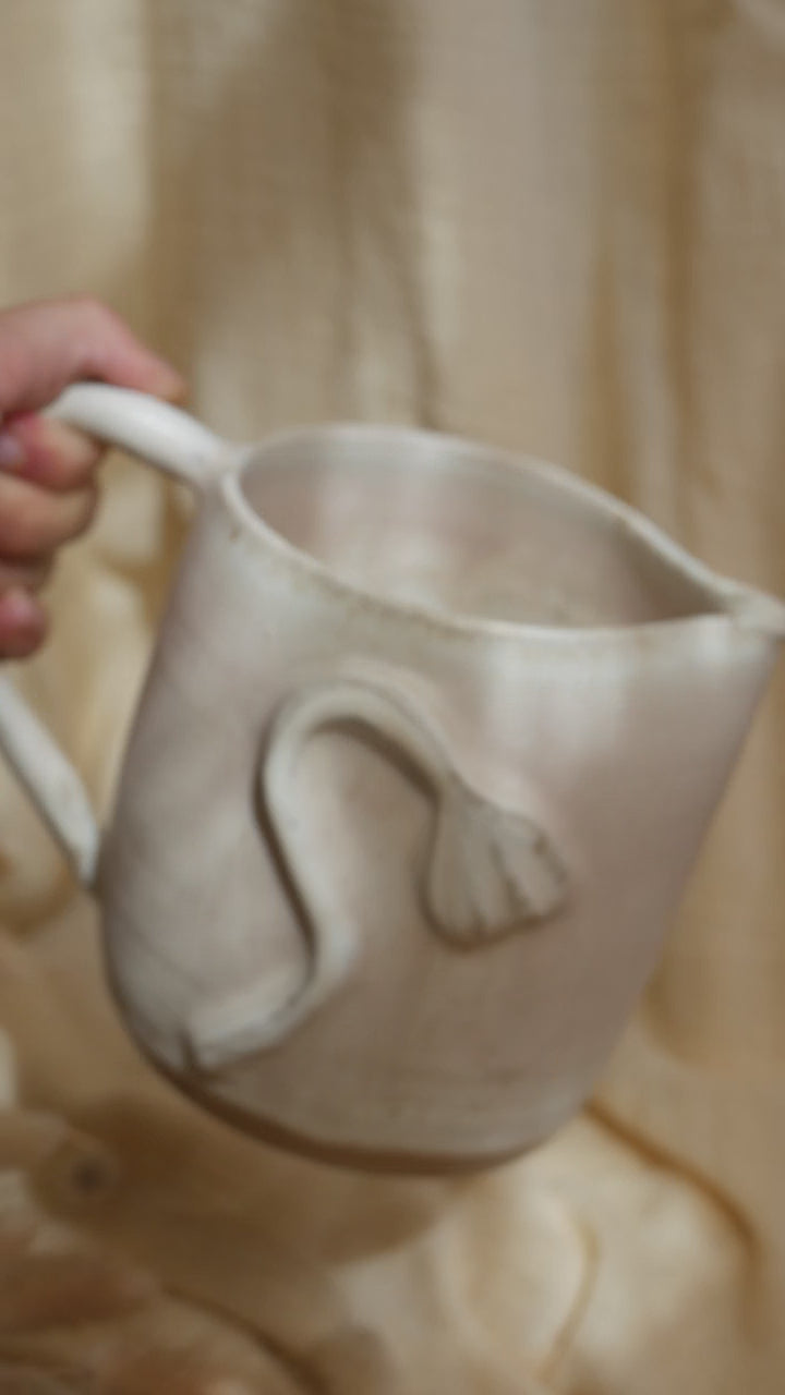 Carafe Fleur - Beige Satiné